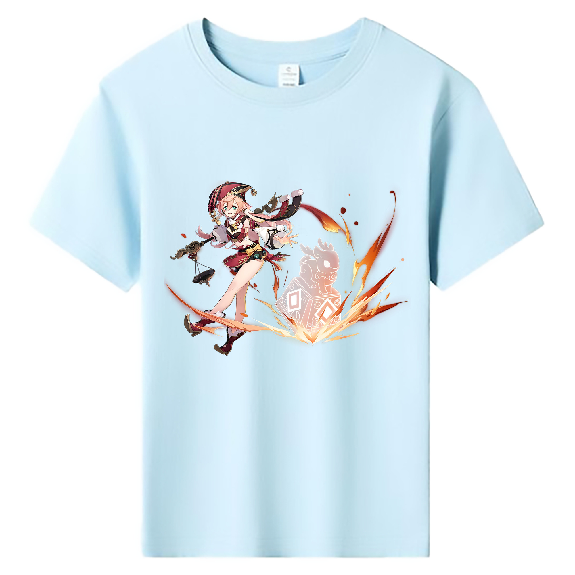 げんし神 ヤンフェイ genshin Yanfei 綿100％キッズTシャツ（フロントプリント）